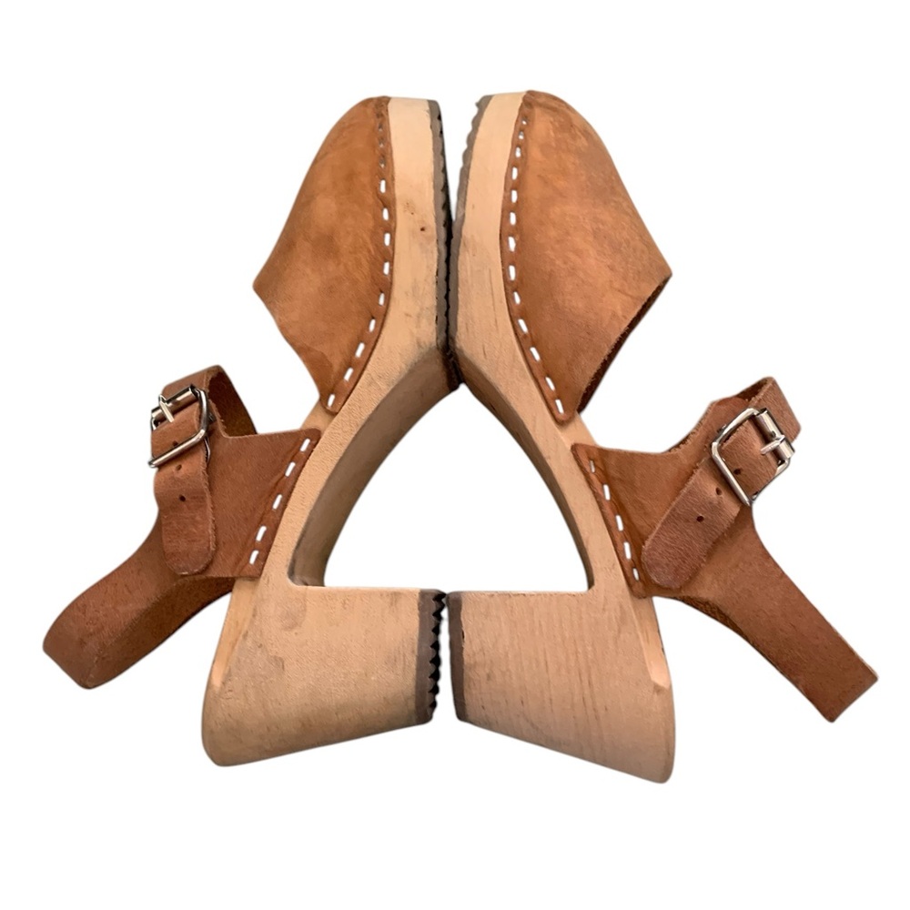 Lotta From Stockholm Classic Heeled Tan Clogs